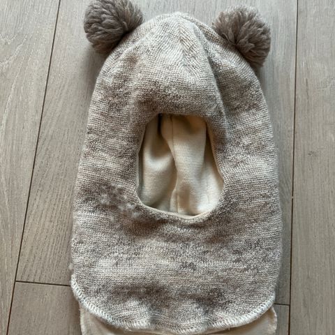 Kivat beige balaclava vinter str 1