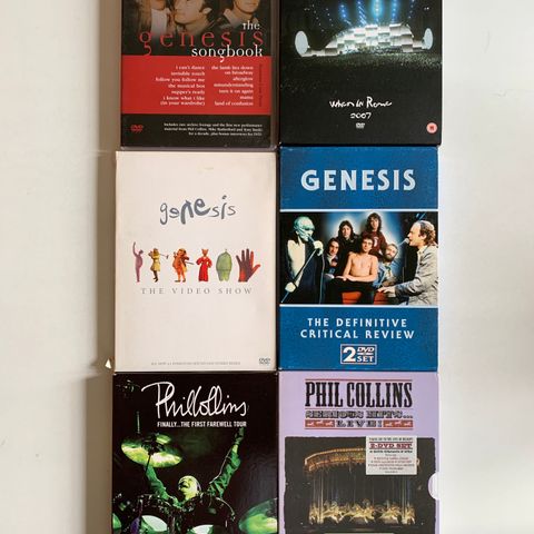 Genesis og Phil Collins DVD samling