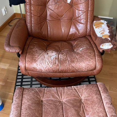 Stressless Ekornes gis bort pga flytting