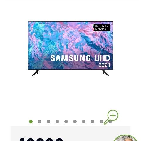 1 mnd gammel Samsung 65" ,modell TU65CU7175UXXC