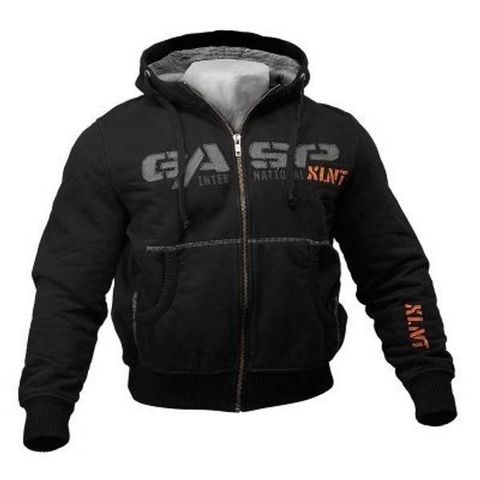 Gasp 1.2 lbs Hoodie, svart treningsjakke GASP i Large . Koster Ny 1999,-