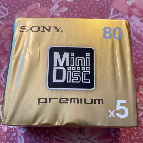 Uåpnet MiniDisc - 5 stk Sony Premium 80