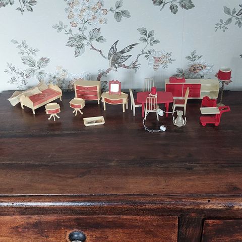 Retro Lundby dukkehus møbler