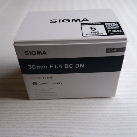 Sigma 30mm 1.4 til Sony E