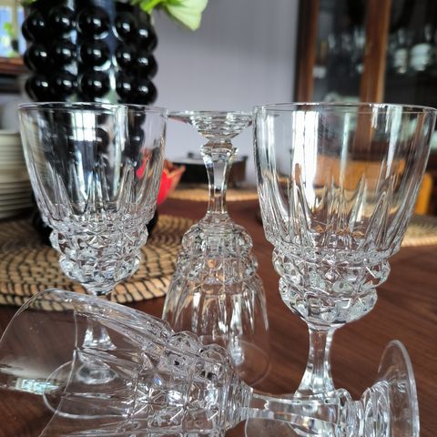 4 nydelige kristall glass, vinglass