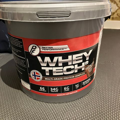 Proteinpulver / Whey Tech / Uåpnet 3 KG