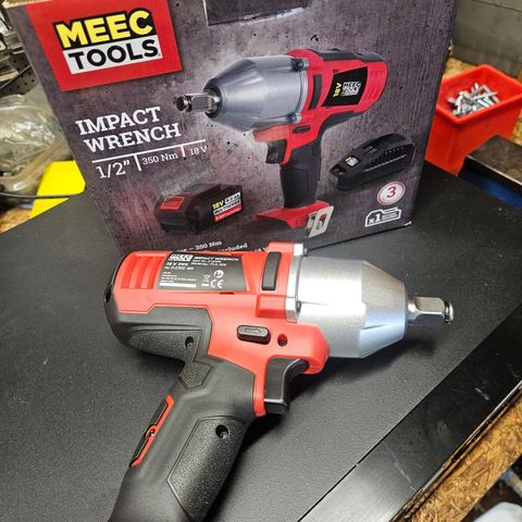 Ny 18Volt Meec Tools 350Nm muttertrekker 1/2"