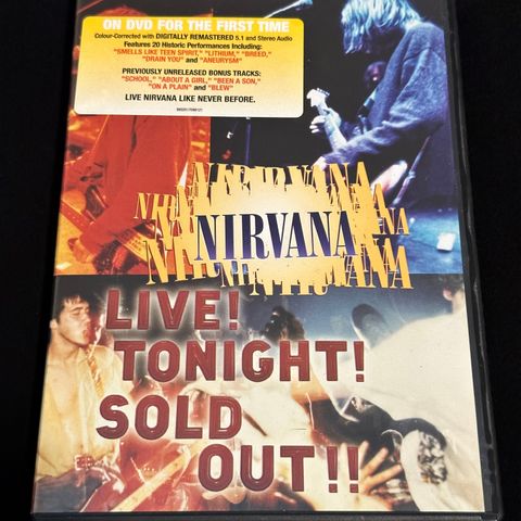 Nirvana DVD x 3 (DVD) Live, Unplugged, Inside