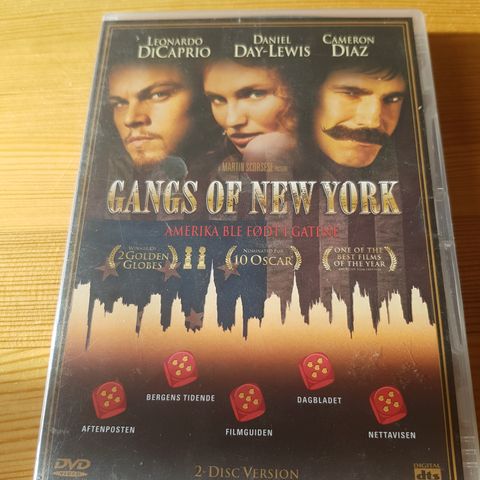 Gangs of New York med Leonardo Dicaprio 2 disk