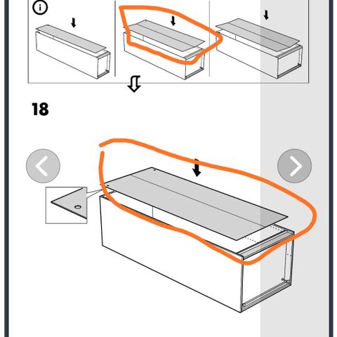 Bakplate av PAX skap