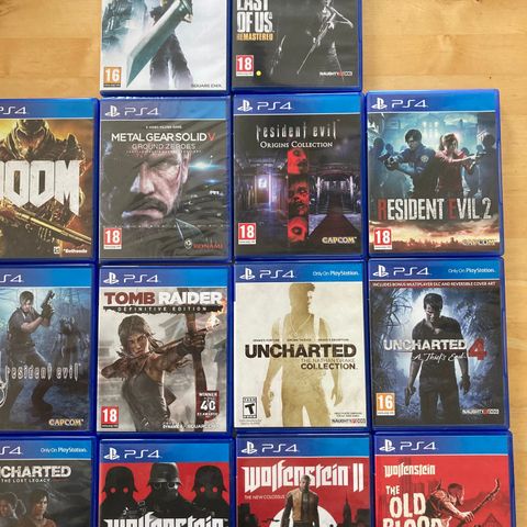 14 Spill til Playstation 4 - PS4 fra kr.100