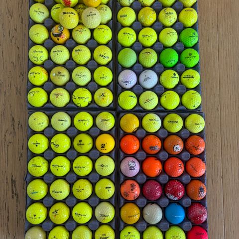 100 diverse Grade B/C fargede golfballer