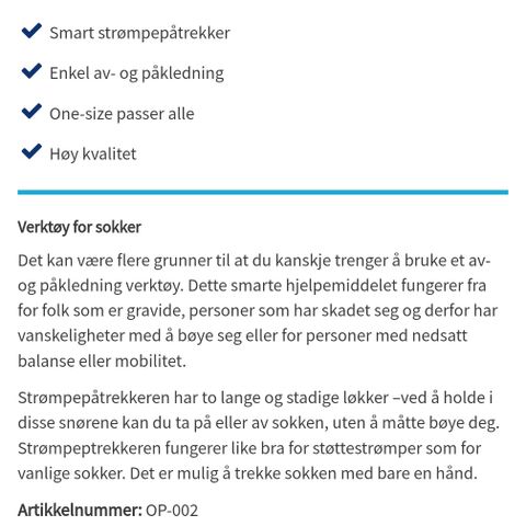 Strømpepåtrekker