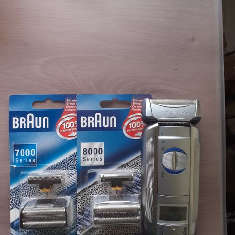 Braun 8995 Top Modellen barbermaskin med strømkabel+2barberinghoder