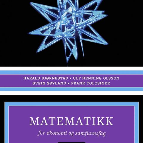 Matematikk for økonomi og samfunnsfag (9. utgave, 2018)