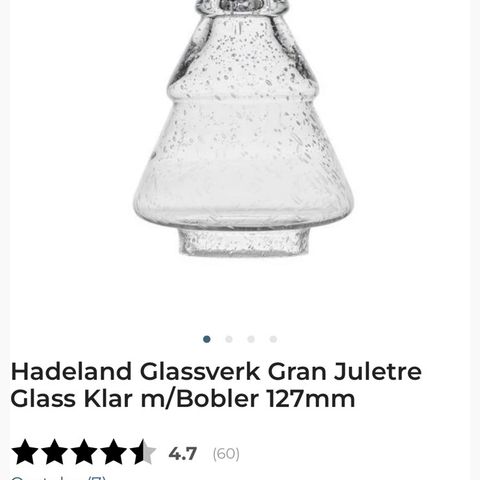 Hadeland Gran i klart glass ønskes kjøpt