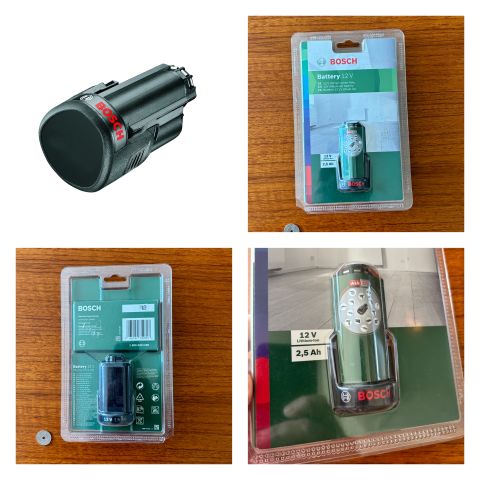 Bosch batteri 12V 2.5Ah (uåpnet)