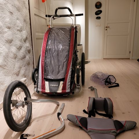 Reservert - Thule Chariot CX1 sykkelvogn inkl. utstyr for jogging