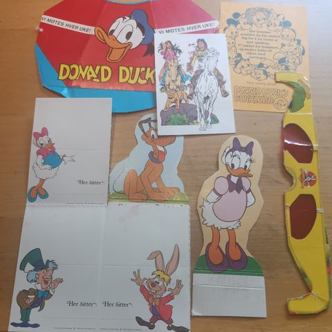 Disney, Donald duck ting/ bilag fra 70 tallet