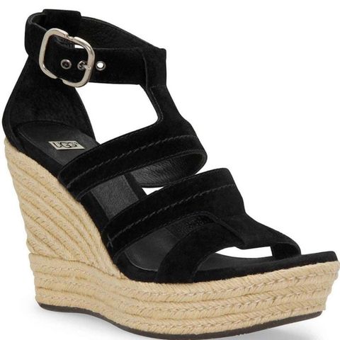 UGG Lauri Suede Buckle Fastening Wedges