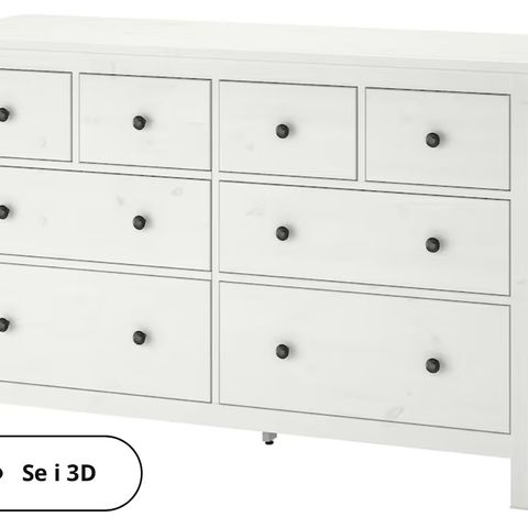 Hemnes kommode med 8 skuffer,