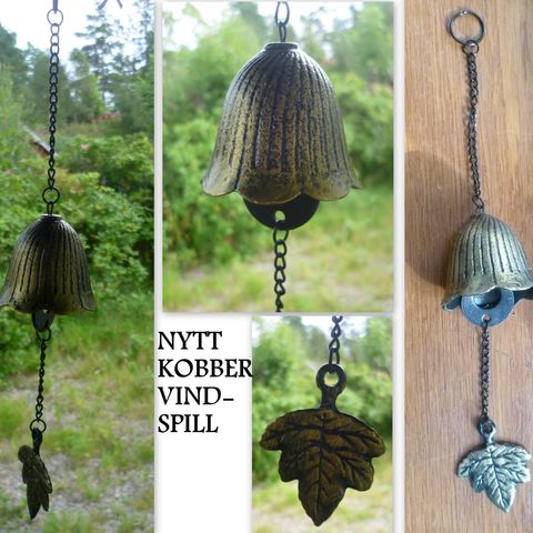 NY FLOTT KOBBER WINDCHIME / VINDSPILL  * KOSELIG LYD I VINDEN * 1/2 PRIS