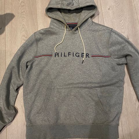 Tommy Hilfiger hettegenser, grå str L