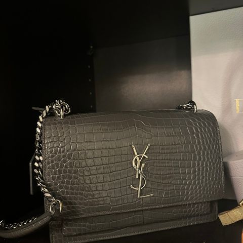 YSL sunset bag crocodile