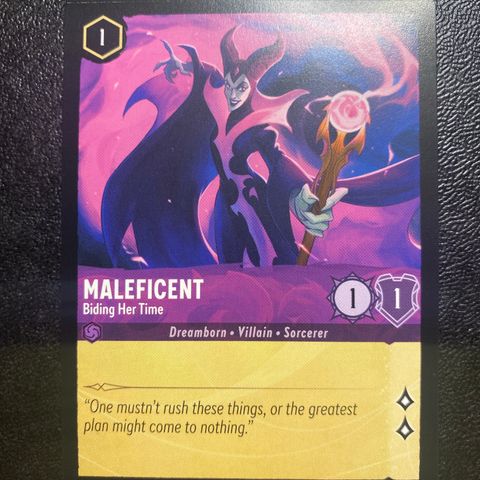 Maleficent rare Disney Lorcana samlekort