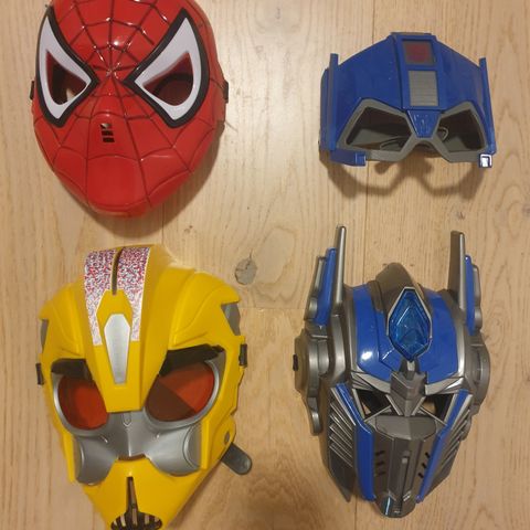 Transformers og Spiderman masker