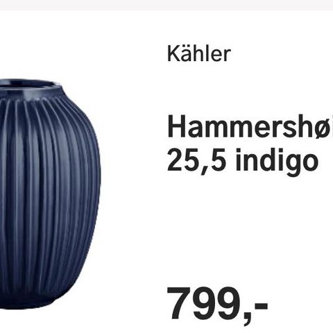 Kähler Hammersøy Vase