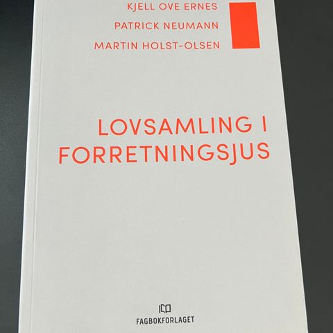 Lovsamling og oppgavesamling forretningsjus