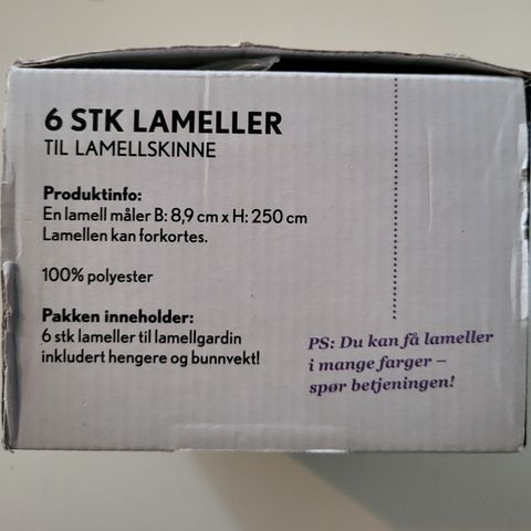 Reservedeler til brun lamellgardin