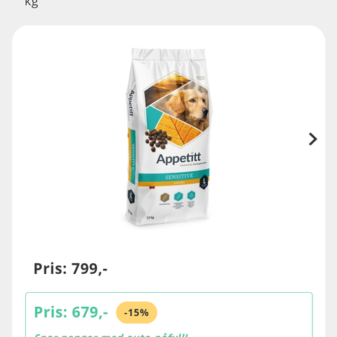 Hundefor Appetitt sensitive fòr selges