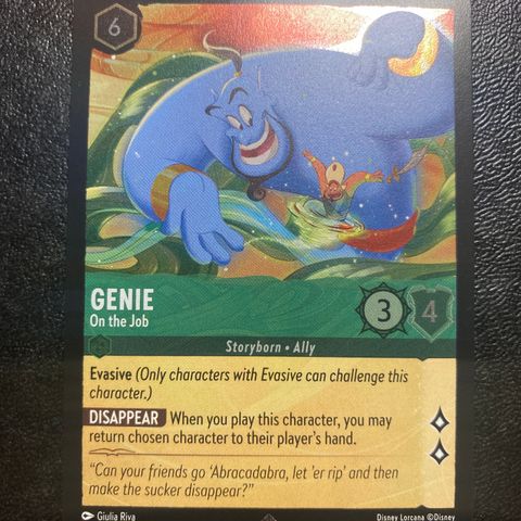 Genie super rare cold foil Disney lorcana samlekort