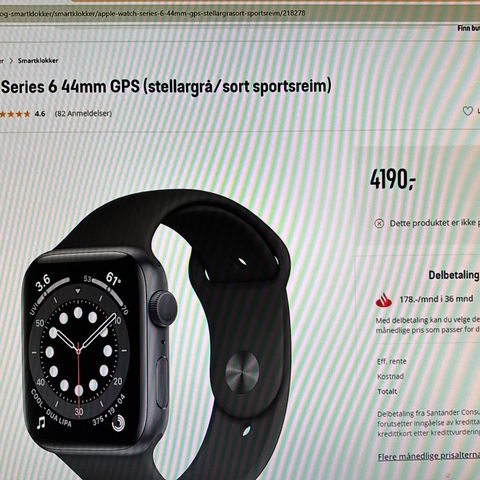 Uåpnet apple watch serie 6 44mm GPS