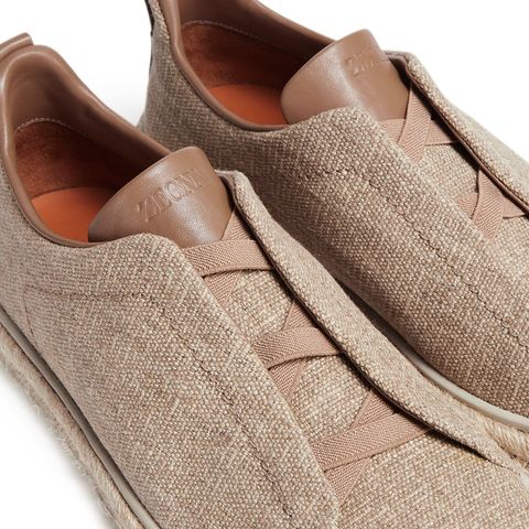 Zegna Linen Triple Stitch Espadrilles