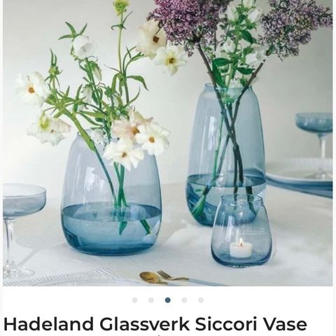 Hadeland Siccori vaser, himmelblå