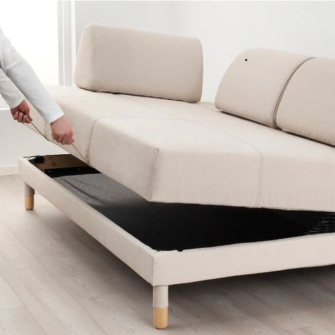 Beige trekk til ikea Flottebo sofa 120cm