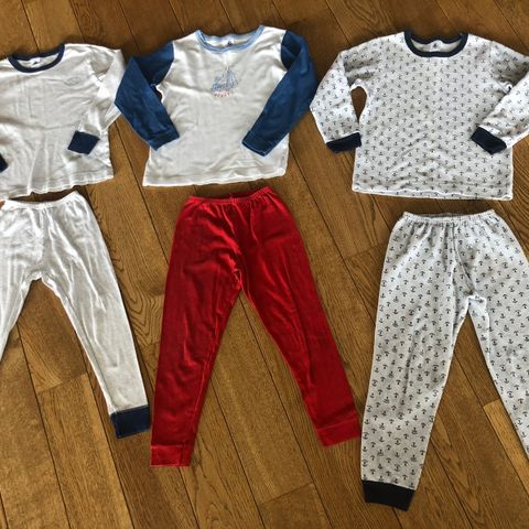 Tre lekre Petit Bateau pyjamaser str 116/ 6 ans