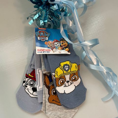 Paw Patrol sokker (str 27-30), 3-pk, ubrukt