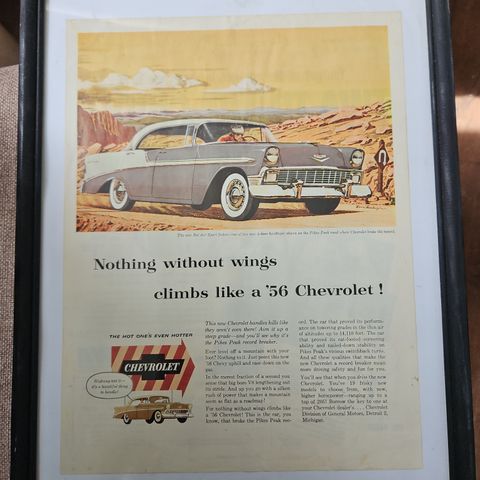 Chevrolet innrammet avisannonse