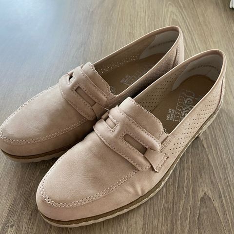 Rieker loafers lys rosa str 38