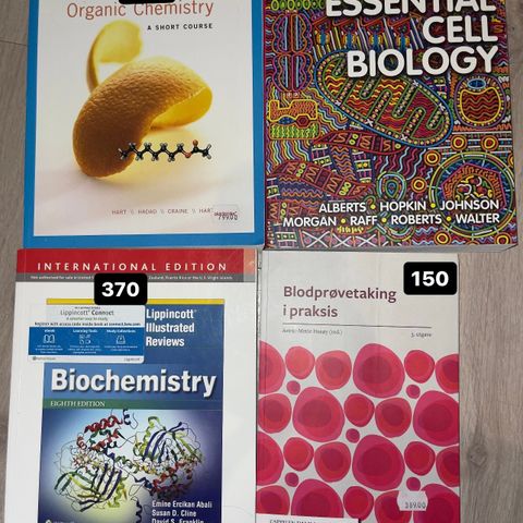 Pensumbøker til bioingeniørstudiet/kjemistudiet