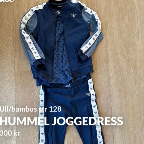 Ull/bambus joggedress fra Hummel str 128