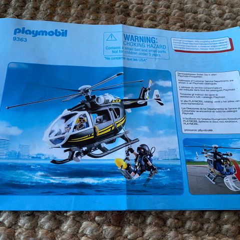 Playmobil Swat helikopter til salgs