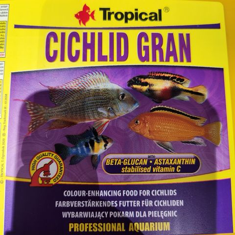 Tropical Cichlid Gran Granules Fiskemat Selges