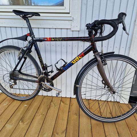 90-talls terrengsykkel ombygd til cyclecross, 28" hjul, Large ramme