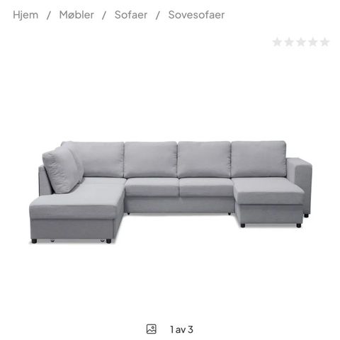 U-formet sovesofa fra Scandinavian Choice