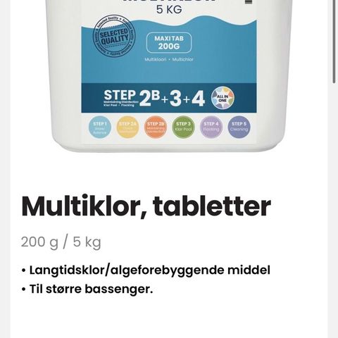 Multi klor til basseng